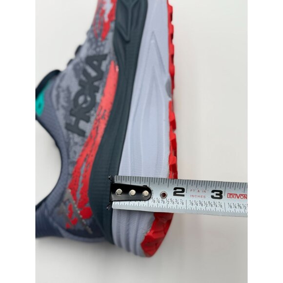 Hoka Mens Stinson 9.5B Running Gray Red Blue Athletic Shoes|1141530-WHF Cushion - Picture 16 of 16